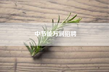 中节能万润招聘？中节能万润股份有限公司怎么样?