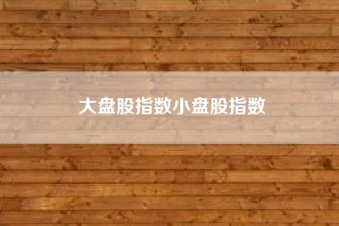 大盘股指数小盘股指数、大盘股指数和小盘股指数是什么意思